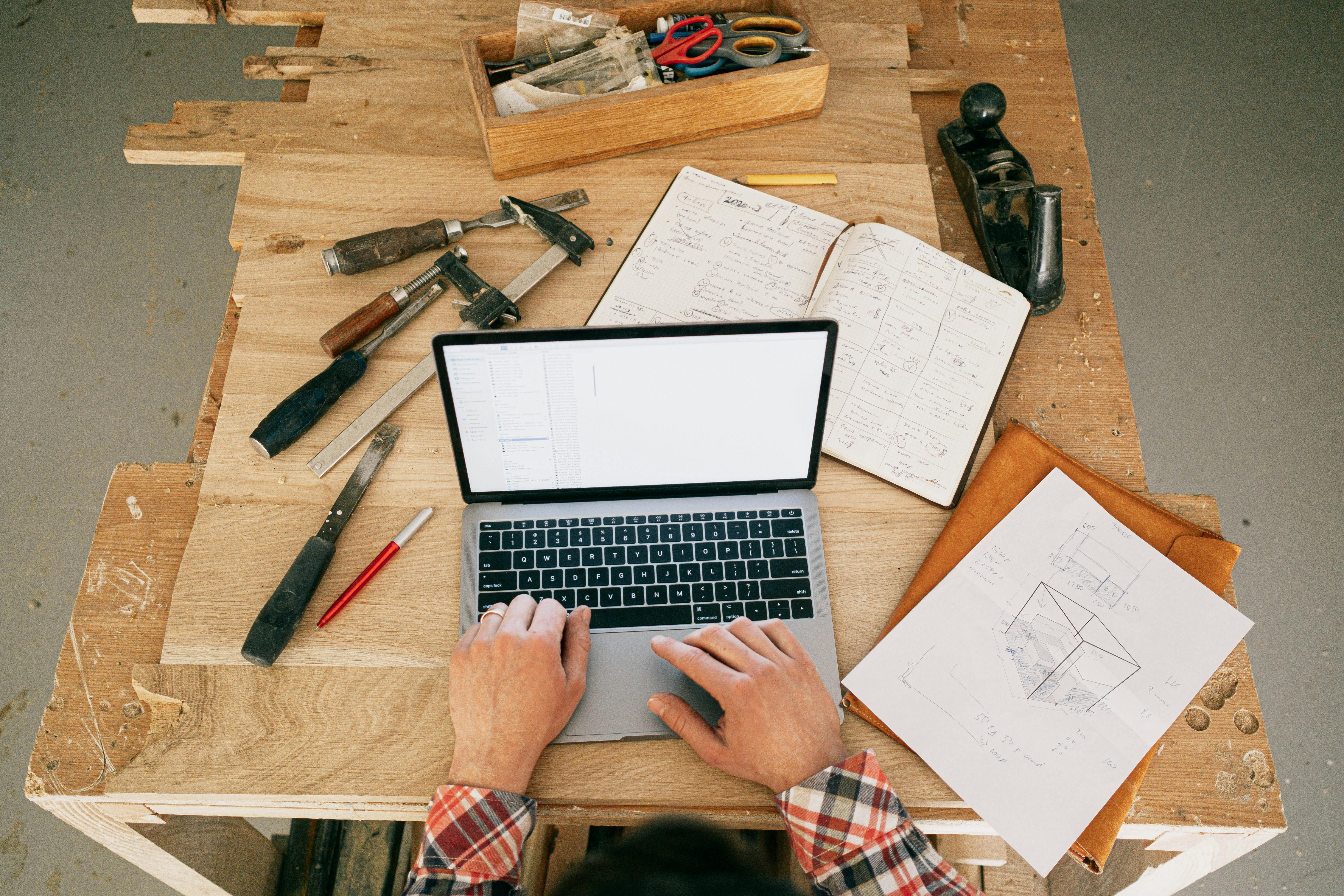 Construction professional at work